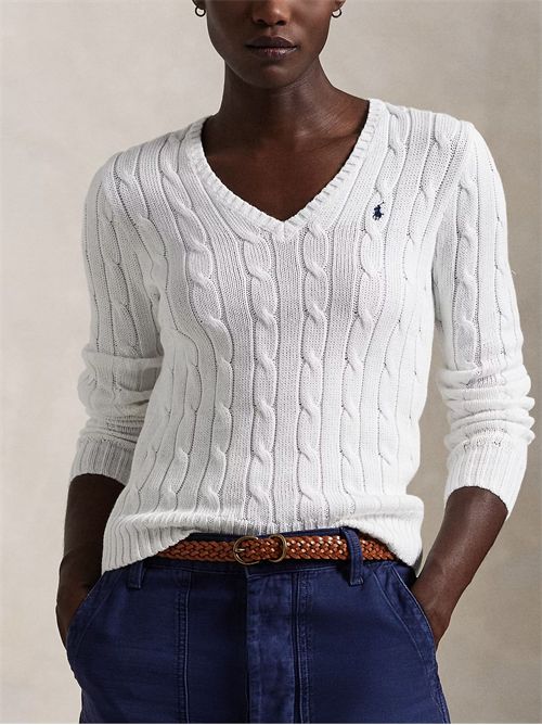 Cable knit sweater with logo RALPH LAUREN | 211971870003